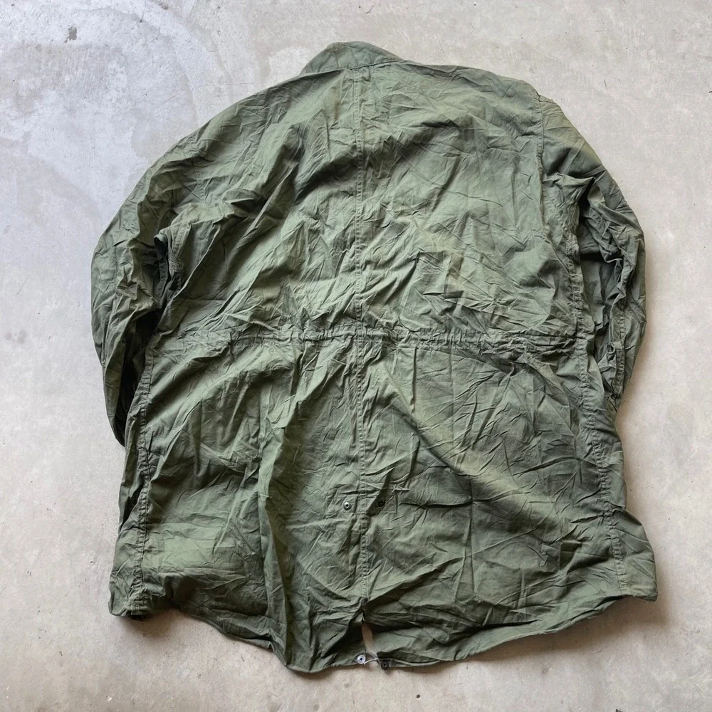 Vintage US Military M-65 Fishtail Parka Shell Olive Drab Large DLA100-83-C-0482